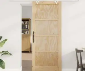 Ușă Glisantă vidaXL cu Set de Hardware 83x202 cm Lemn Masiv Pine