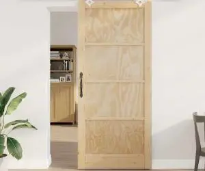 Ușa glisantă vidaXL cu set de accesorii 93x211 cm din lemn masiv de pin