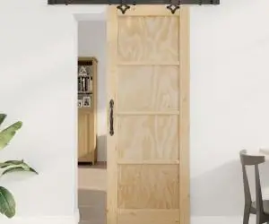 Ușă glisantă vidaXL cu set de accesorii 'ORKDAL'din lemn solid de pin