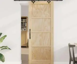 Ușă glisantă vidaXL cu set de hardware 'ORKDAL'din lemn masiv de pin