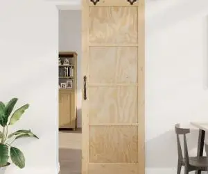 vidaXL Ușă glisantă cu set de accesorii 'ORKDAL'din lemn solid de pin