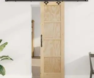 ușă glisantă vidaXL cu set de accesorii "ORKDAL" Lemn masiv de pin