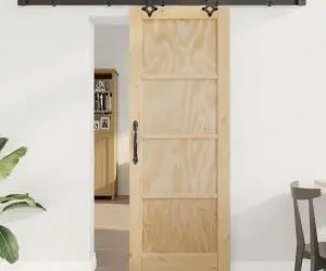 Ușă glisantă vidaXL cu set de accesorii 'ORKDAL'din lemn de pin masiv