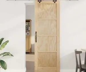 Ușă glisantă vidaXL ORKDAL cu set de accesorii din lemn masiv de pin