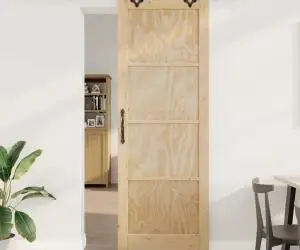 vidaXL Ușă glisantă cu set hardware "ORKDAL" din lemn masiv de pin