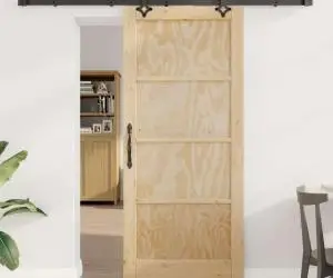 vidaXL Ușă glisantă cu set de accesorii 'ORKDAL'din lemn masiv de pin