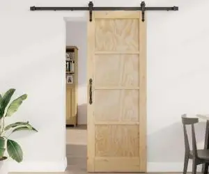 Ușa glisantă vidaXL cu set hardware 73.5x198.5 cm Lemn solid din pin
