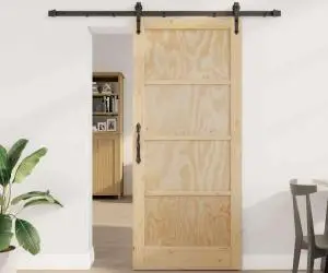 Ușă glisantă vidaXL cu set hardware 78x202 cm Lemn masiv Pin