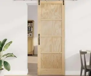 Ușa glisantă vidaXL cu set de accesorii 78x211 cm Lemn solid din pin