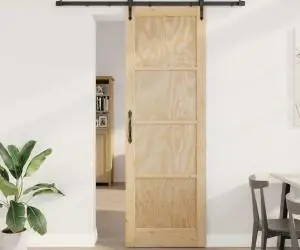 Ușa glisantă vidaXL cu set de hardware 78x232 cm Lemn masiv Pin