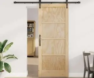 Ușă glisantă vidaXL cu set de accesorii 83x202 cm Lemn solid din pin