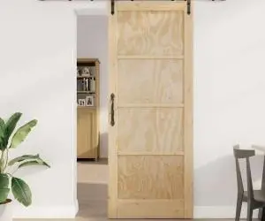 Ușă Glisantă vidaXL cu Set de Hardware 83x211 cm Lemn Masiv de Pin