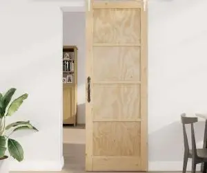Ușă glisantă vidaXL cu set de accesorii 78x211 cm din lemn masiv de pin