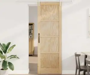Ușa glisantă vidaXL cu set de hardware 78x232 cm Lemn masiv de pin