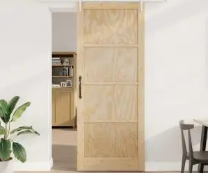 Ușa glisantă vidaXL cu set de accesorii 93x232 cm din lemn masiv de pin