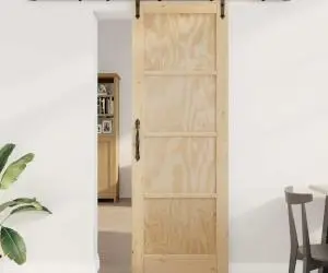 Ușă Glisantă vidaXL cu Set Hardware 73.5x211 cm Lemn Masiv de Pin
