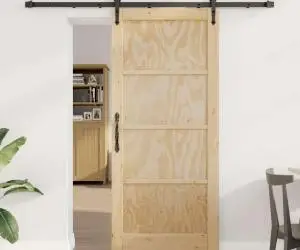 Ușa Glisantă vidaXL cu Set Hardware 78x202 cm Lemn Solid de Pin
