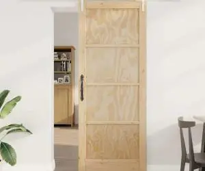 Ușa glisantă vidaXL cu set de accesorii 83x211 cm Lemn masiv de pin