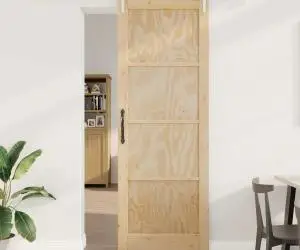 Ușa glisantă vidaXL cu set de accesorii 83x232 cm din lemn masiv de pin