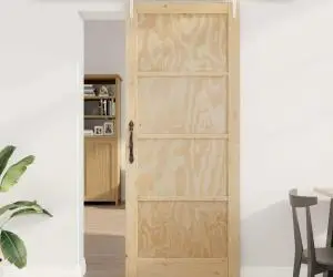 Ușă glisantă vidaXL cu set de hardware 86x211 cm din lemn masiv de pin
