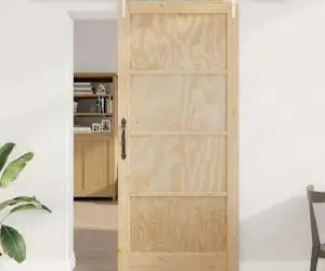 Ușa glisantă vidaXL cu set de accesorii 93x211 cm din lemn masiv de pin