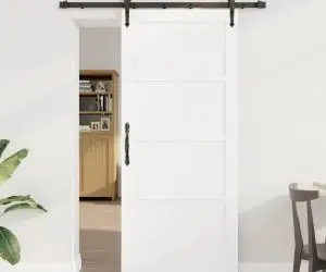 vidaXL Ușa glisantă cu accesorii 'Orkdal'alb, din lemn de pin masiv