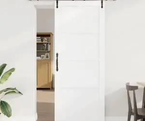 vidaXL Ușă glisantă cu set de accesorii 'ORKDAL'din lemn masiv de pin alb