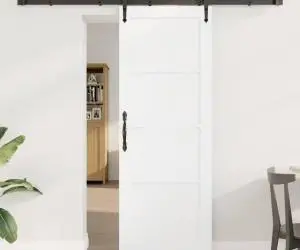 vidaXL Ușă glisantă cu set de accesorii 'ORKDAL'din lemn de pin alb