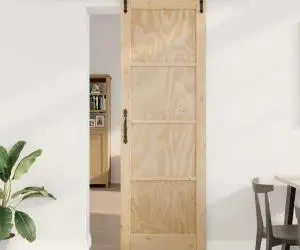 vidaXL Ușă glisantă cu set de hardware 'ORKDAL'din lemn masiv de pin
