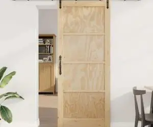 vidaXL Ușa glisantă cu set de accesorii 'ORKDAL', din lemn masiv de pin