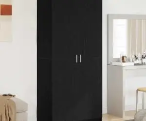 vidaXL Dulap Negre Stejar 80x51x180 cm Lemn prelucrat