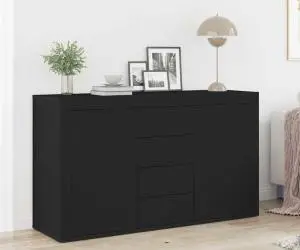 bufet vidaXL Negru Lemn prelucrat 120 x 36 x 69 cm Depozitare Bufet