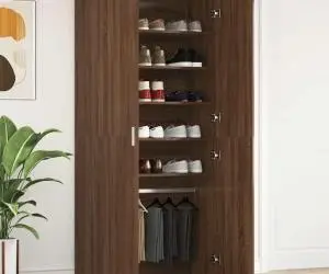 vidaXL Cabinet pantofi Stejar maro 80x39x180 cm Lemn stratificat