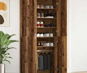 vidaXL Cabinet pentru pantofi Lemn vechi 80x39x180 cm Lemn prelucrat