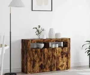 vidaXL Dulap Stejar Afumat Lemn Ingineresc 116 x 30 x 75 cm