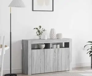 vidaXL Dulap Gri sonoma Lemn laminat 116 x 30 x 75 cm Dulap