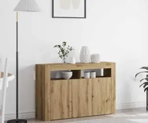 vidaXL bufet Stejar Artisan Lemn Ingineresc 116 x 30 x 75 cm Bufet