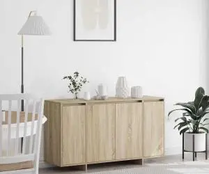 vidaXL Bufet din stejar Stejar Sonoma Lemn prelucrat 135 x 41 x 75 cm