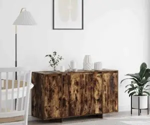 vidaXL Bufet din Stejar Afumat Stejar Afumat Lemn 135 x 41 x 75 cm