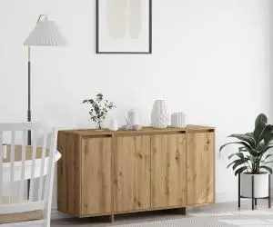 vidaXL Bufet din Stejar Stejar Artisan Lemn Compozit 135 x 41 x 75 cm
