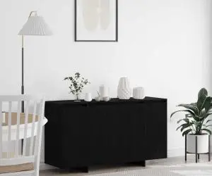vidaXL Bufet din stejar negru Stejar negru Furnir de lemn 135 x 41 x 75 cm