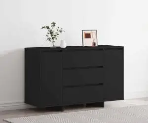 vidaXL Dulap Negru 120x41x75 cm Lemn prelucrat