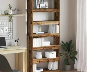 vidaXL Bibliotecă/Divizor de cameră din lemn vechi 80x30x198 cm