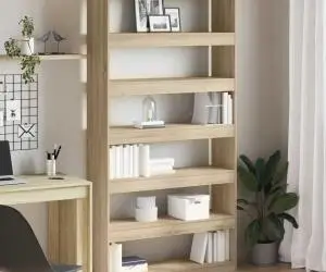 Bibloteca vidaXL Sonoma Oak Lemn prelucrat 100 x 30 x 198 cm Rafturi