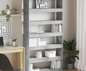 vidaXL Bibliotecă Gri Lemn prelucrat 100 x 30 x 198 cm Bibliotecă