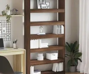 vidaXL Bibliotecă Stejar maro Lemn prelucrat 100 x 30 x 198 cm