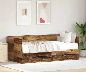 vidaXL Daybed Lemn vechi Lemn inginerat 100 x 200 cm Durabil