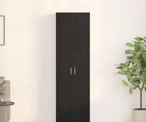 vidaXL Dulap Stejar Negru 55x25x189 cm Lemn Prelucrat