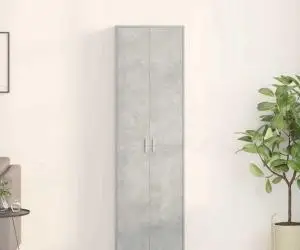 vidaXL Dulap Gri Concret 55x25x189 cm din Lemn Ingineresc