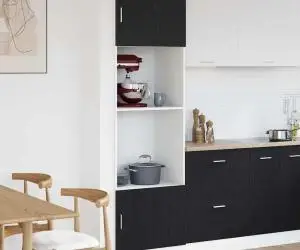 vidaXL Dulap pentru Microunde din Stejar Negru 60x57x207 cm, Lemn Ingineresc